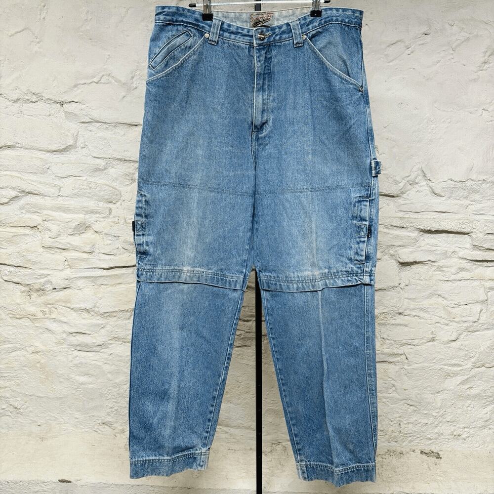 Ignition Vintage Y2K Baggy Skater Cargo Jeans Jnco Style Pants Wide Leg Loose